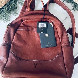 Authentic Frye leather backpack style bag.
